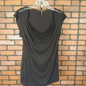 Black short sleeve blouse